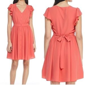 Gal Meets Glam Bree Dress Coral Pink Sz 20 NWT